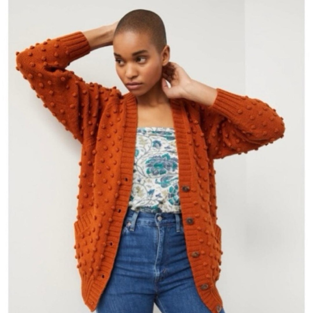 Misha & Puff gingerbread long popcorn cardigan